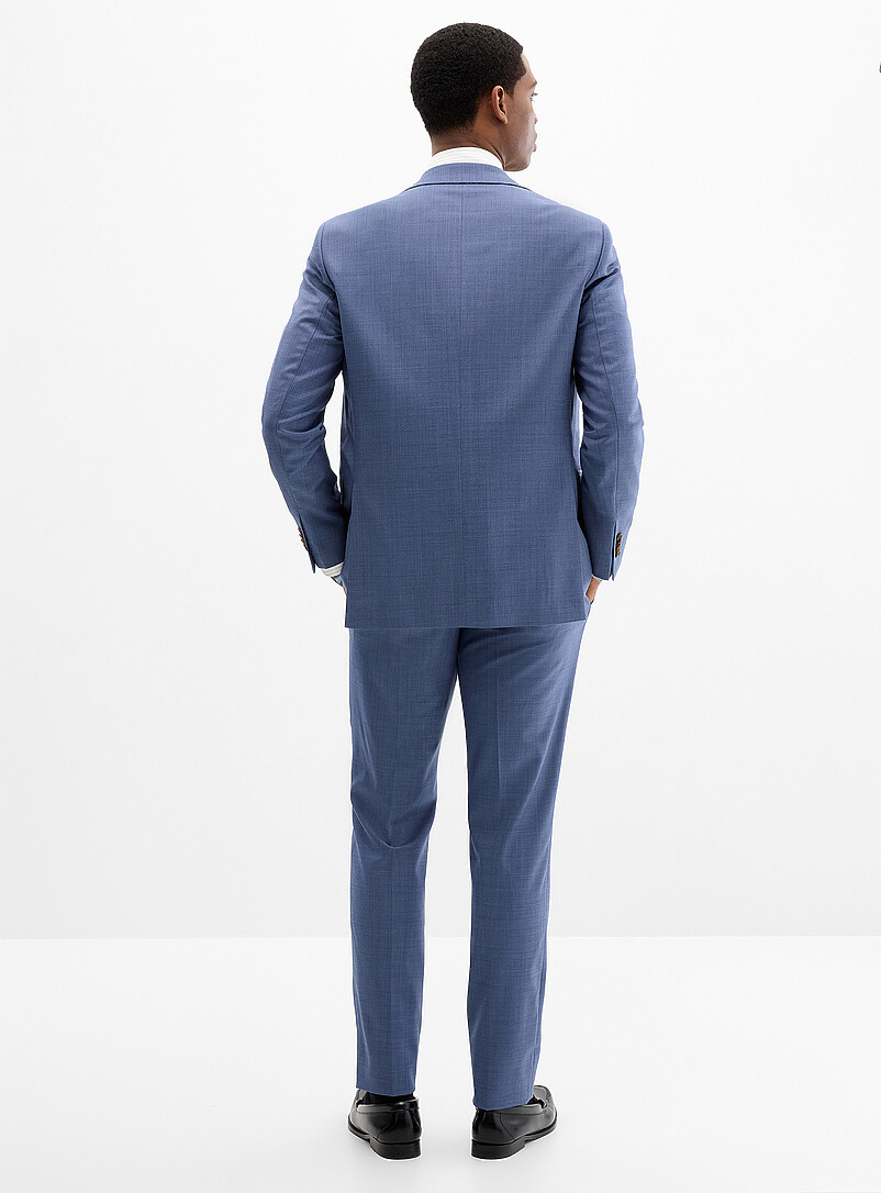 Atelier Montr&eacute;al Blue Blueberry piqu&eacute; suit <b>Semi-slim fit</b> for men