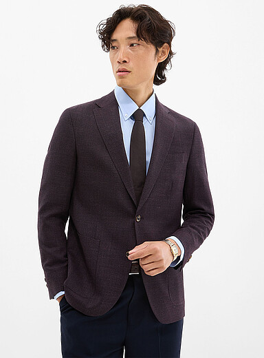 Purple piqu&eacute; jacket