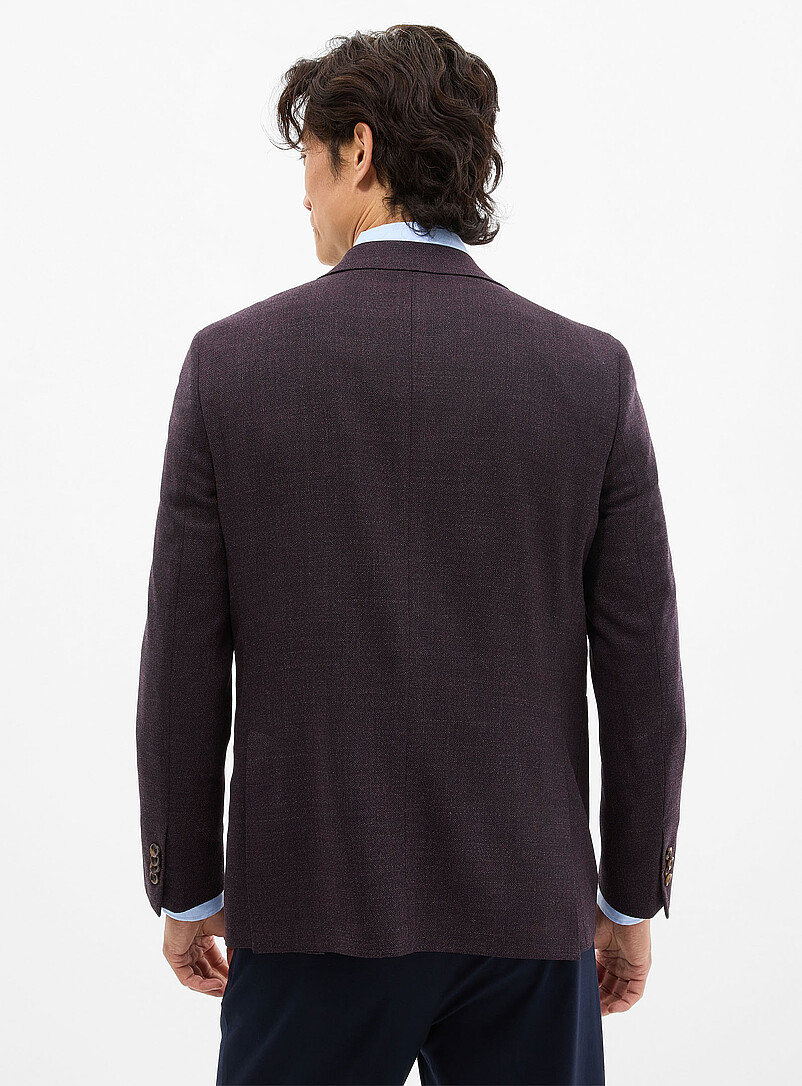 Atelier Montr&eacute;al Burgundy Purple piqu&eacute; jacket for men