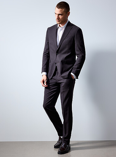 Supple brown suit <b>Semi-slim fit</b>
