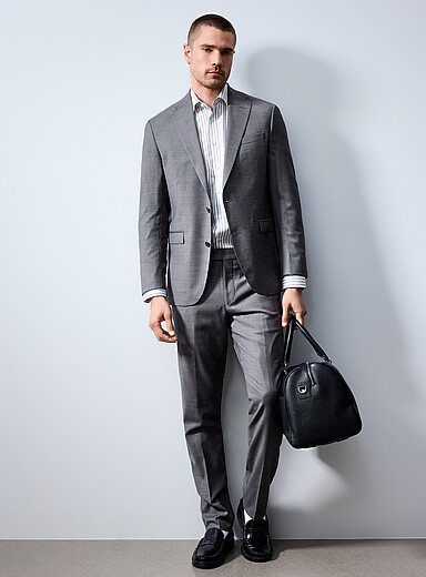 Grey heathered suit <b>Semi-slim fit</b>