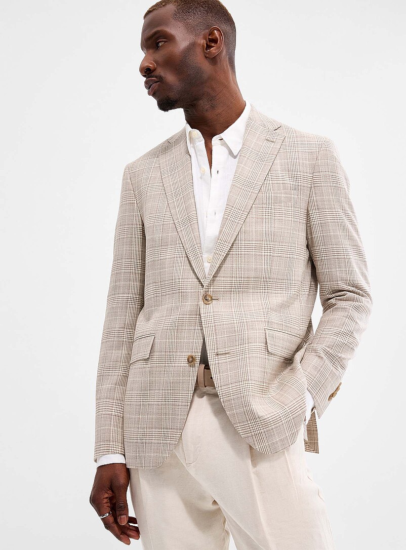 Latte Prince Of Wales Blazer