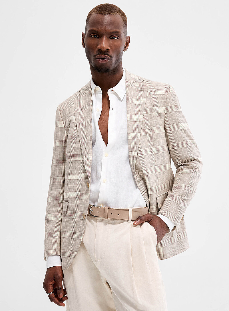 Latte Prince of Wales blazer product image 2