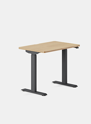 Branch Woodgrain & White Duo standing desk