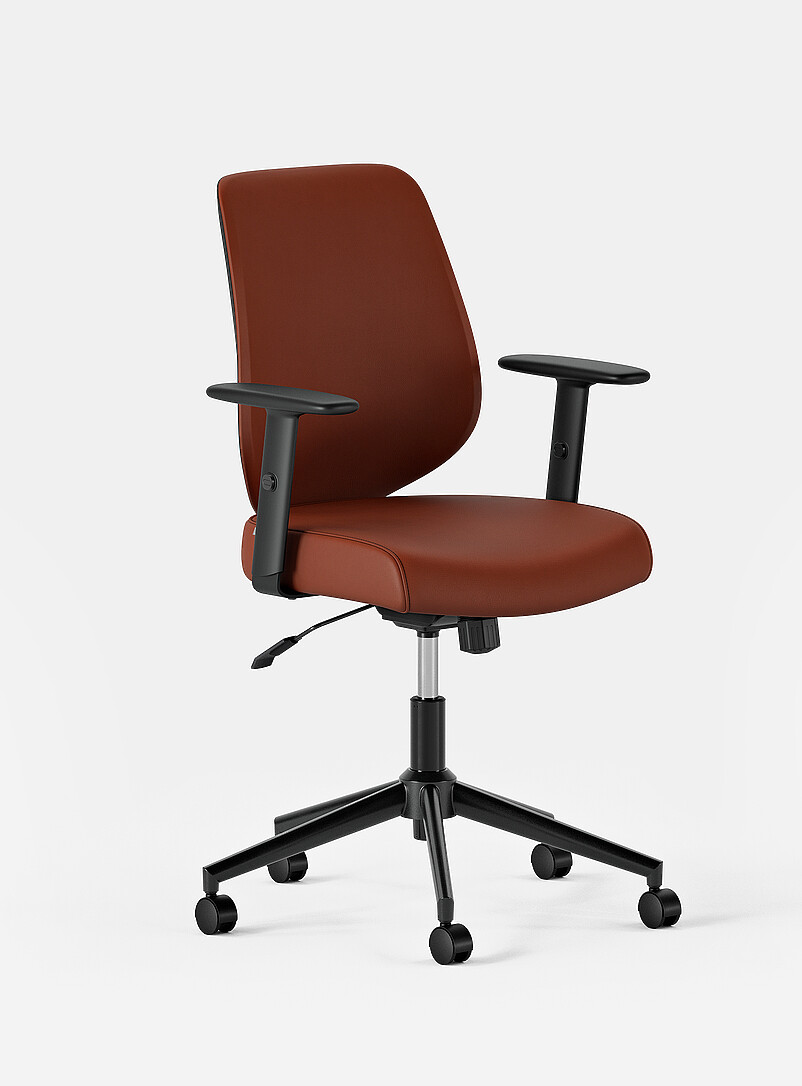 Branch: La chaise Daily cuir v&eacute;gane Cuivre - Rouille
