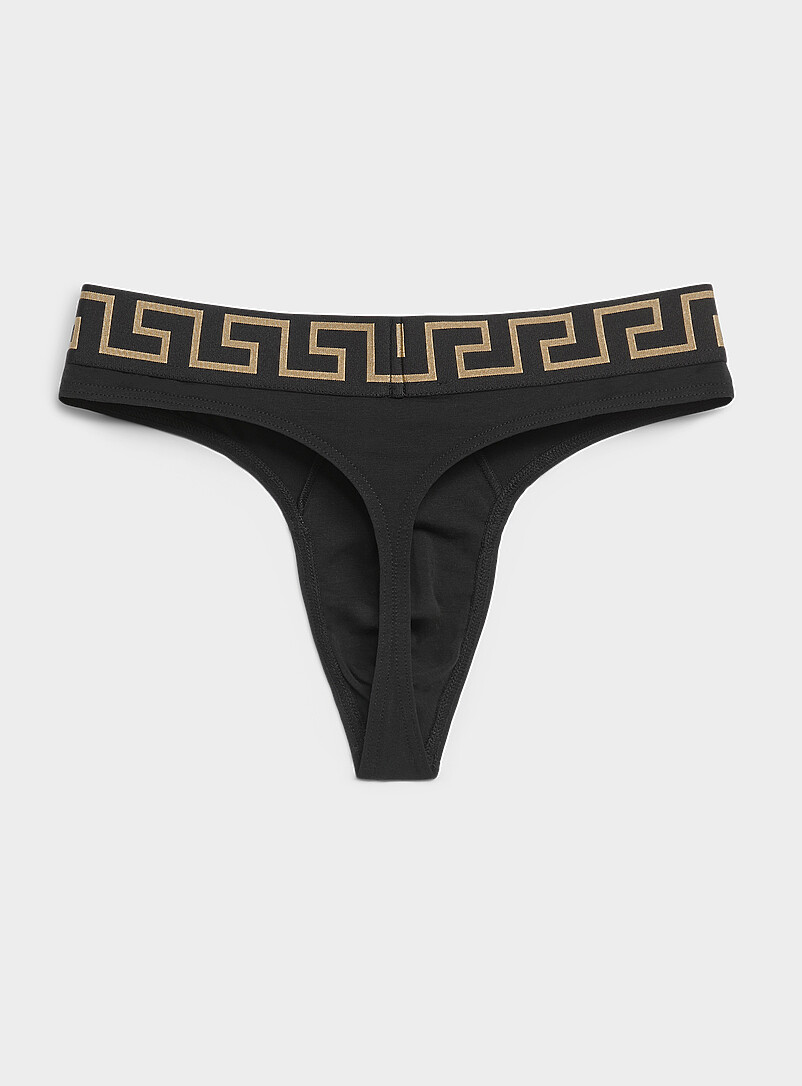 Gold signature logo thong Cotton | Versace | Shop Men's Comfort
