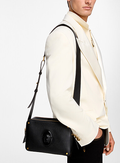 Lou grained leather camera bag