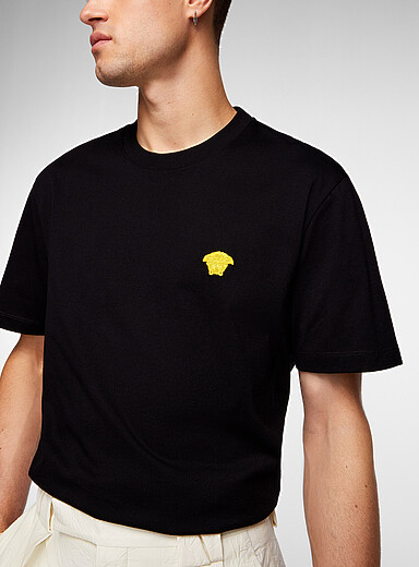 Versace Black Medusa patch T-shirt for men