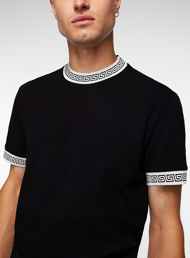 Greca trim fitted T-shirt | Versace | Shop Men's Designer T-Shirts