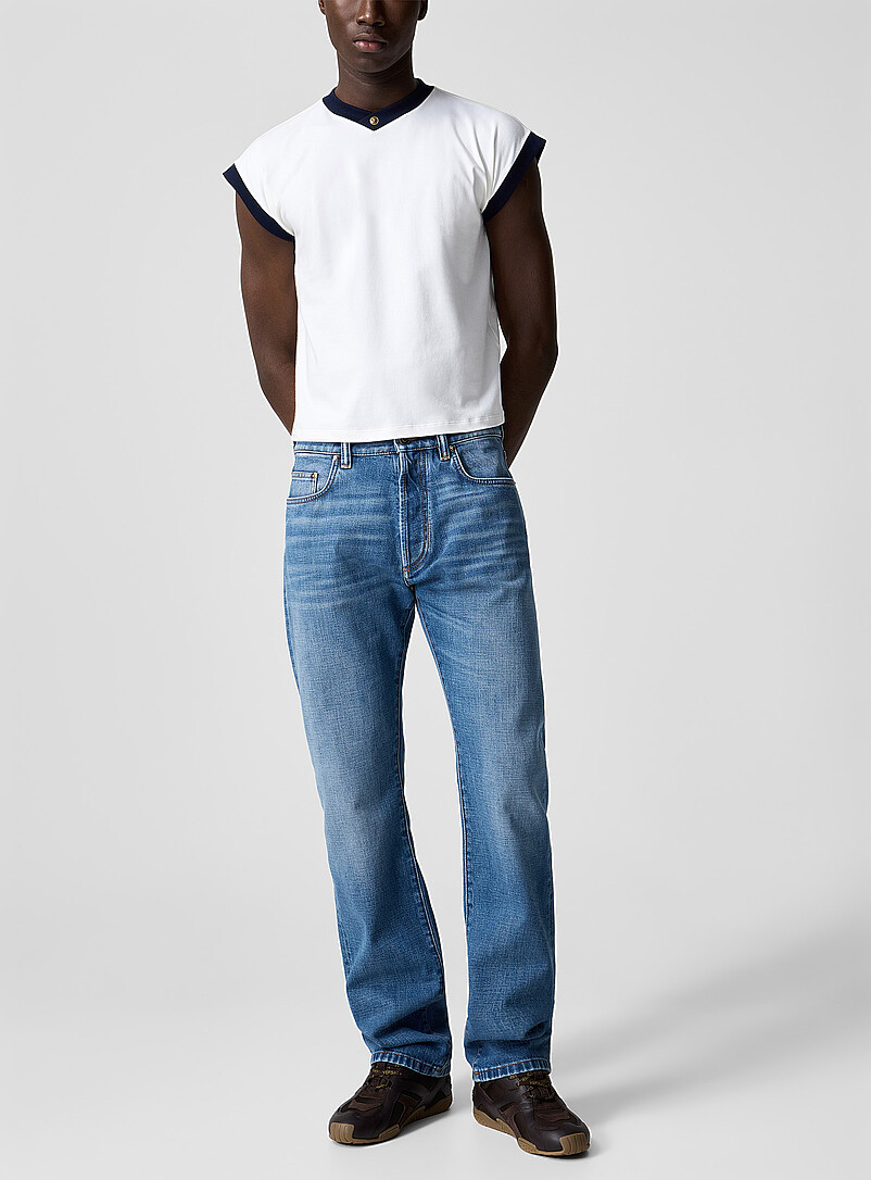 Medium Blue Straight-Leg Jean