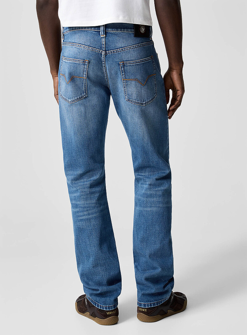 Medium blue straight-leg jean product image 3