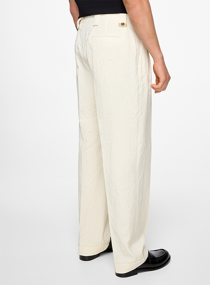 Wrinkled virgin wool cuffed pant product image 3