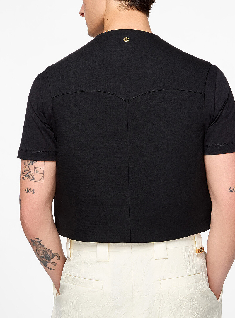 Medusa points woollen cowboy vest product image 3