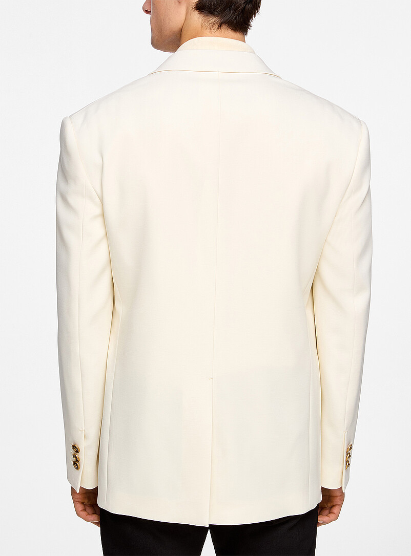 Satiny collar cream-coloured tuxedo jacket product image 3