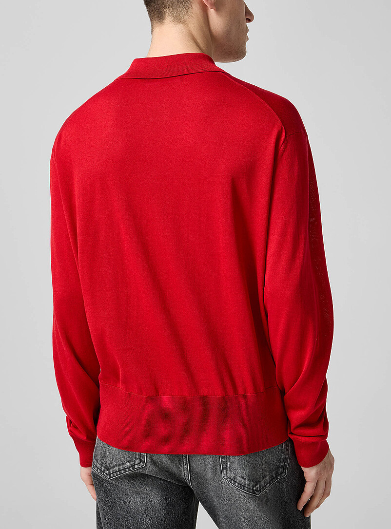 Golden buttons polo-collar cardigan product image 3