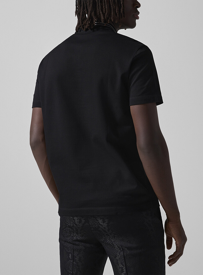 Medusa embroidered collar polo shirt product image 3