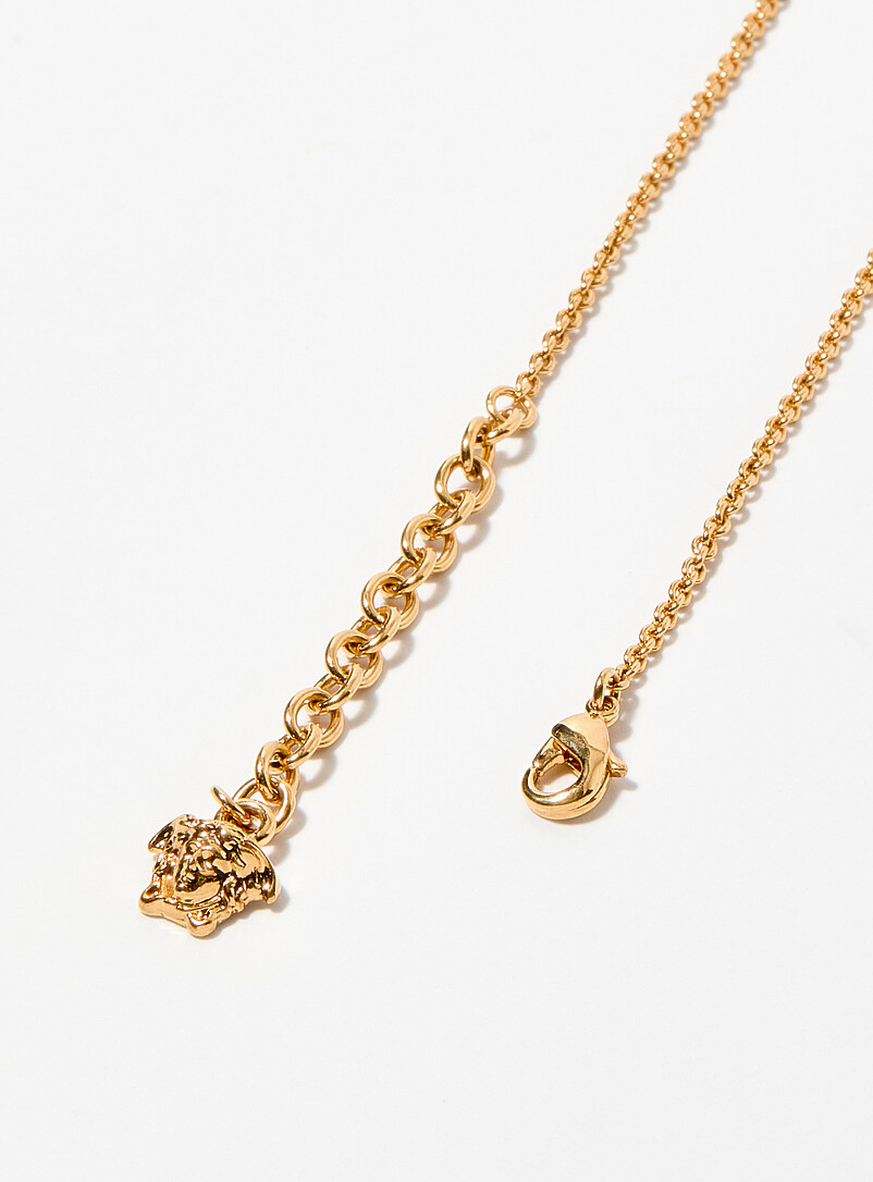 Medusa black and gold medallion necklace product image 2