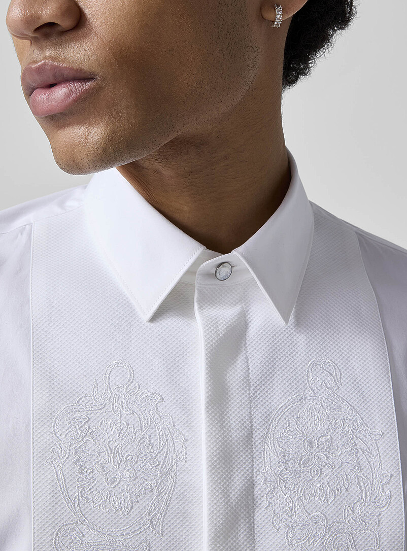 Barocco embroidered bib shirt product image 2