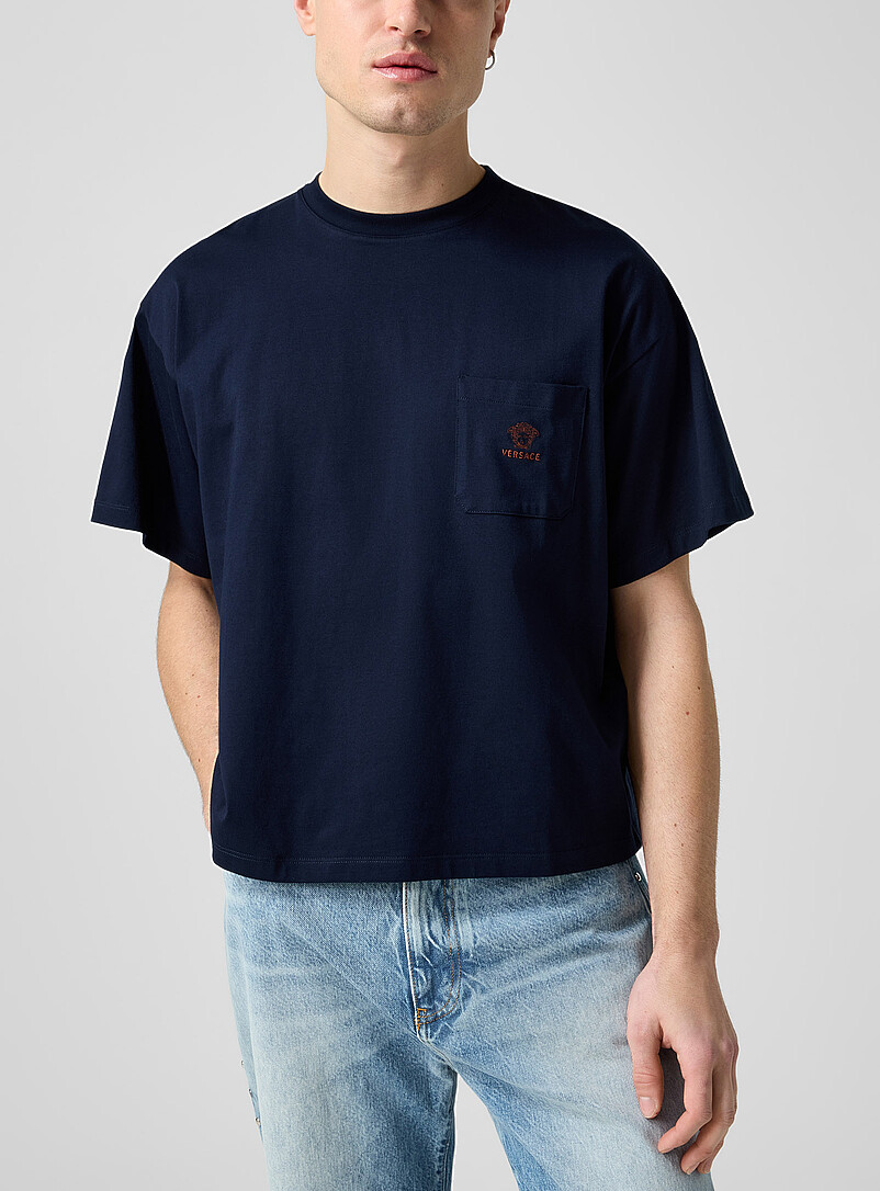 Embroidered Pocket Boxy-Fit T-Shirt