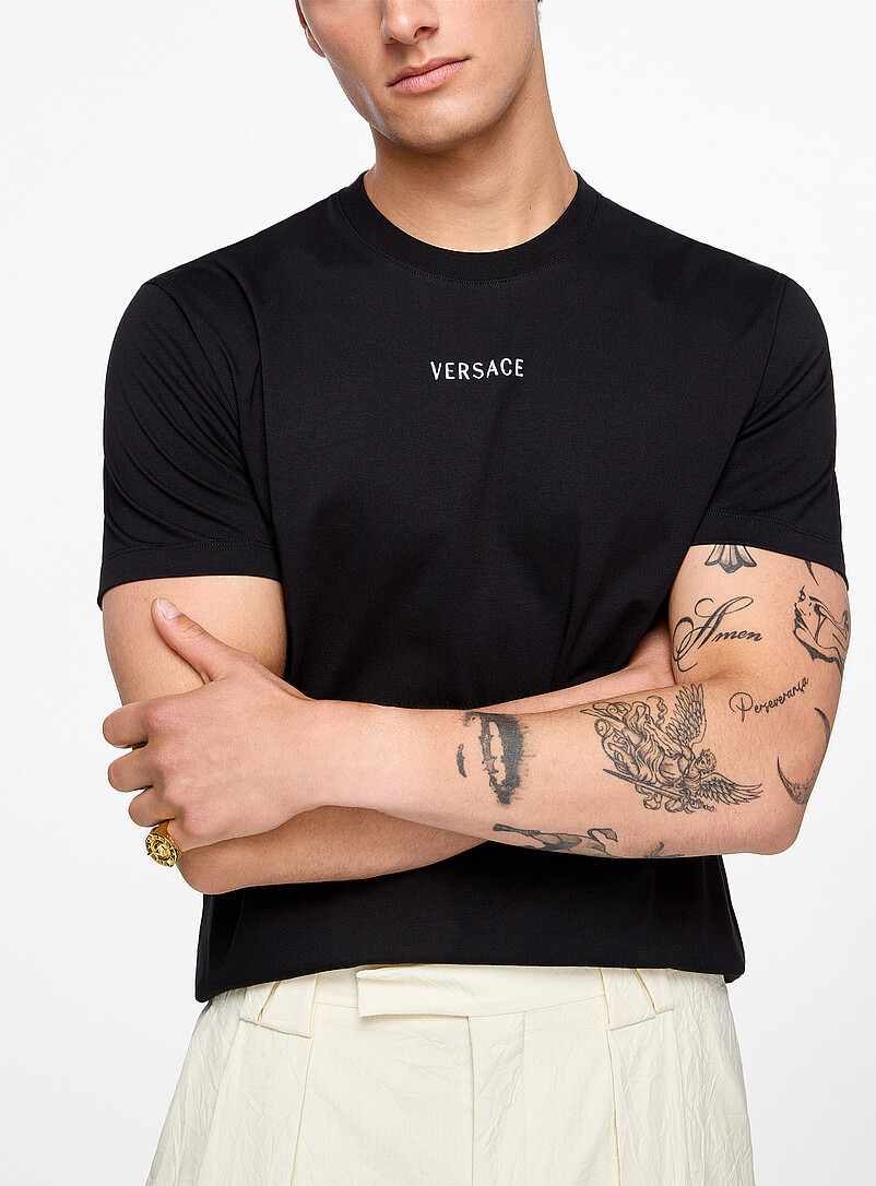 Embroidered signature T-shirt product image (primary)