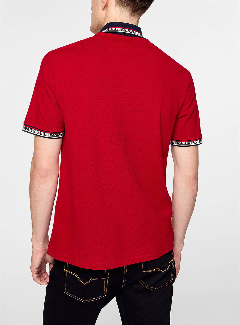 Greca trim piqué polo shirt product image 2
