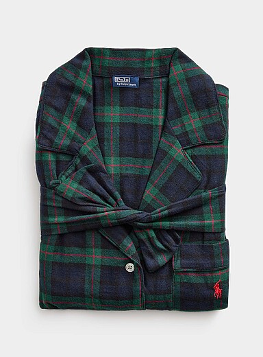 Polo Ralph Lauren: L'ensemble pyjama douce flanelle carrreaux <b>Collection de No&euml;l</b> Vert &agrave; motifs pour femme