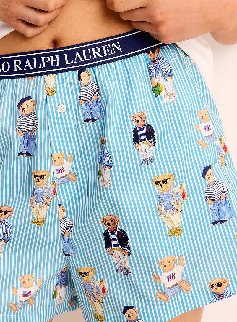 Teddy bears striped poplin pyjama short product image 2