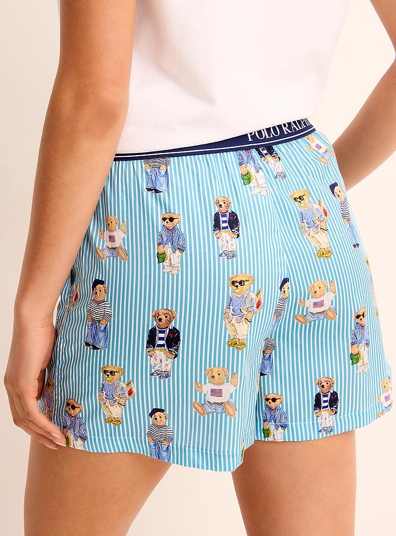 Teddy bears striped poplin pyjama short product image 3