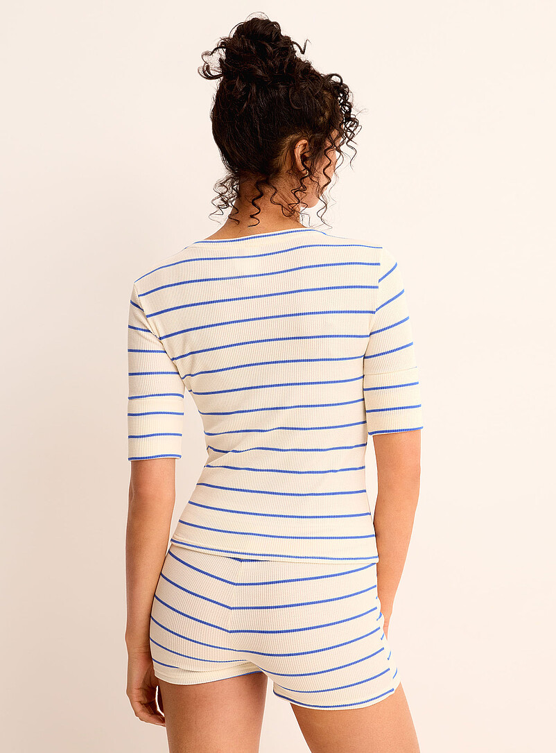 Striped waffled pyjama set product image 3
