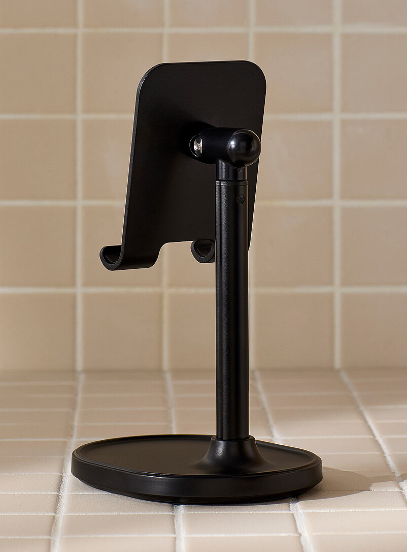 Matte black mobile phone stand product image 2