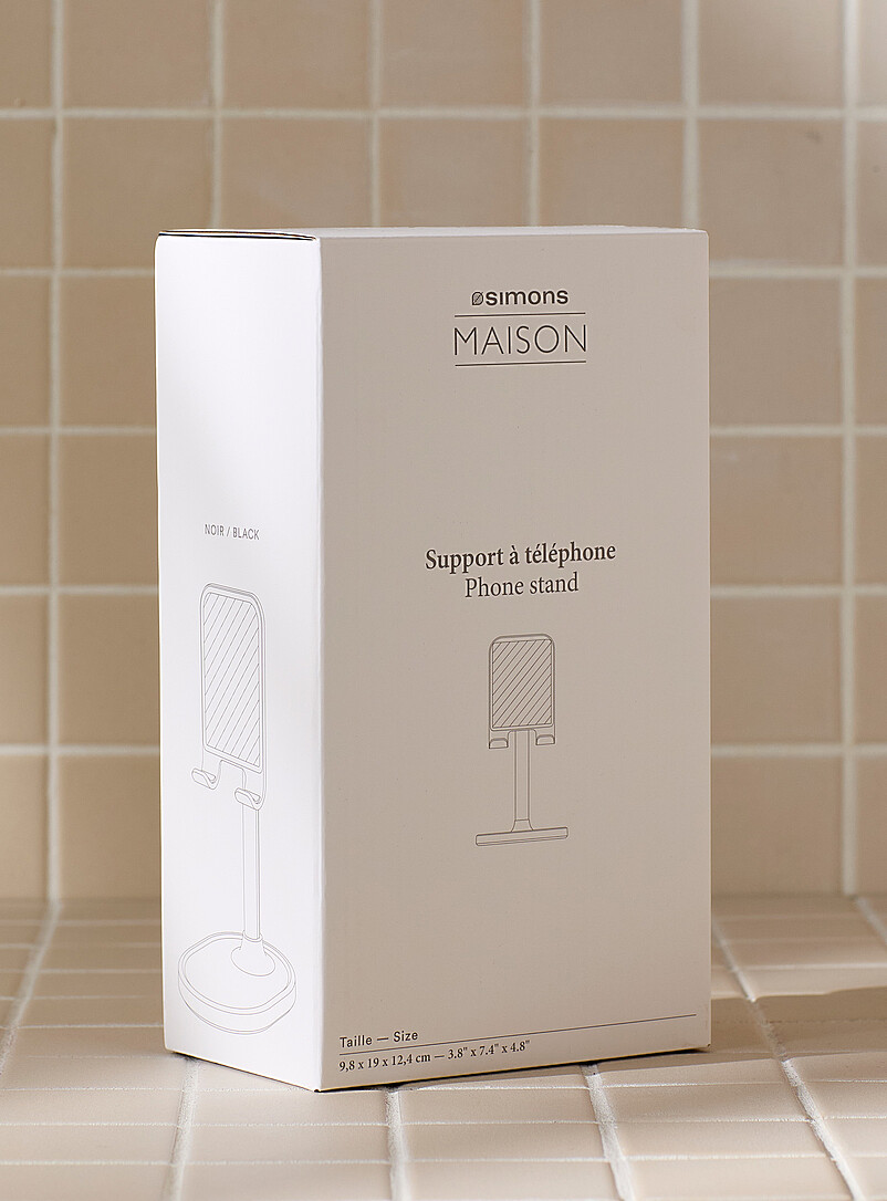 Matte black mobile phone stand product image 3