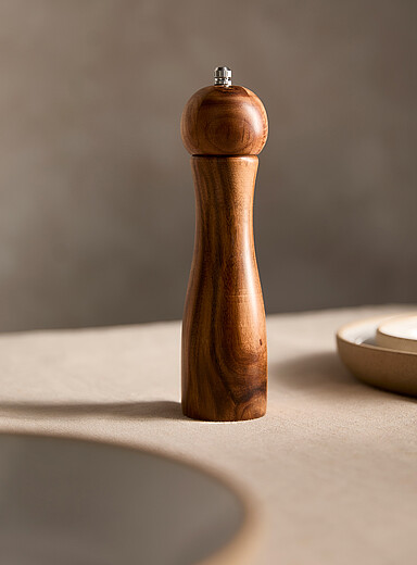 Acacia wood pepper mill