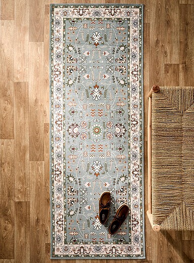 Blooming olive garden print hallway rug 75 x 215 cm | Simons