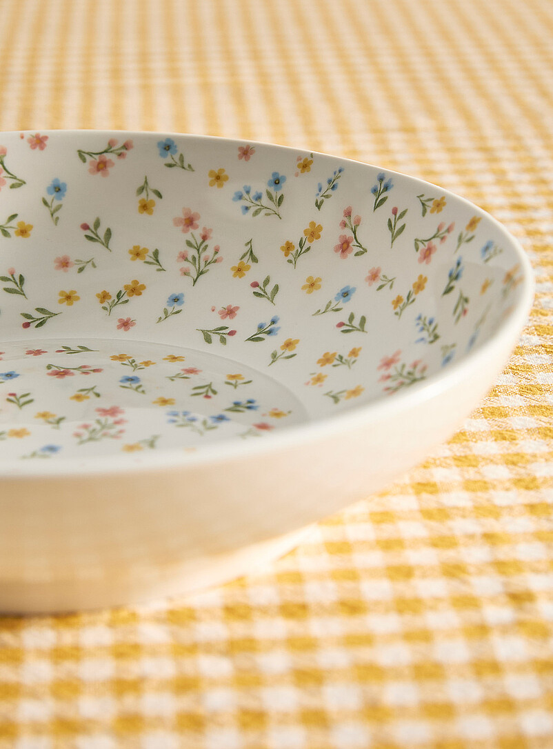 Simons Maison: Le grand bol fleurs du printemps Ivoire - Beige cr&egrave;me