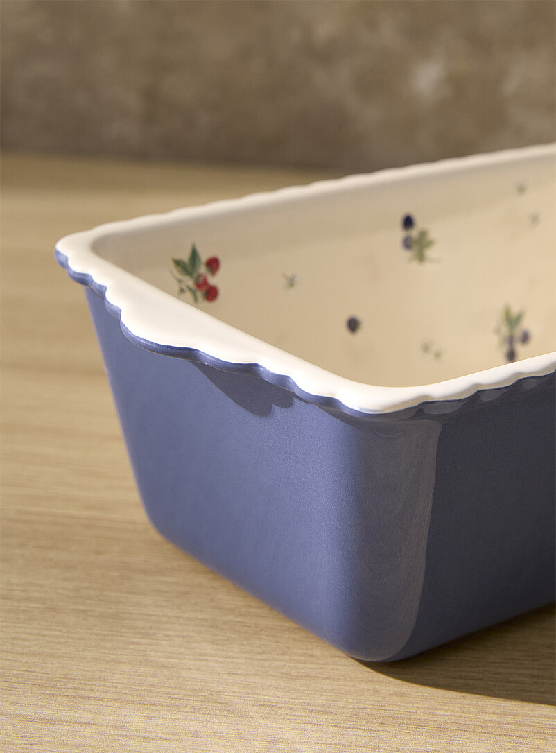 Simons Maison: Le plat de cuisson motif estival Bleu &agrave; motifs
