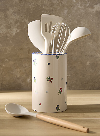 Summer pattern utensil holder