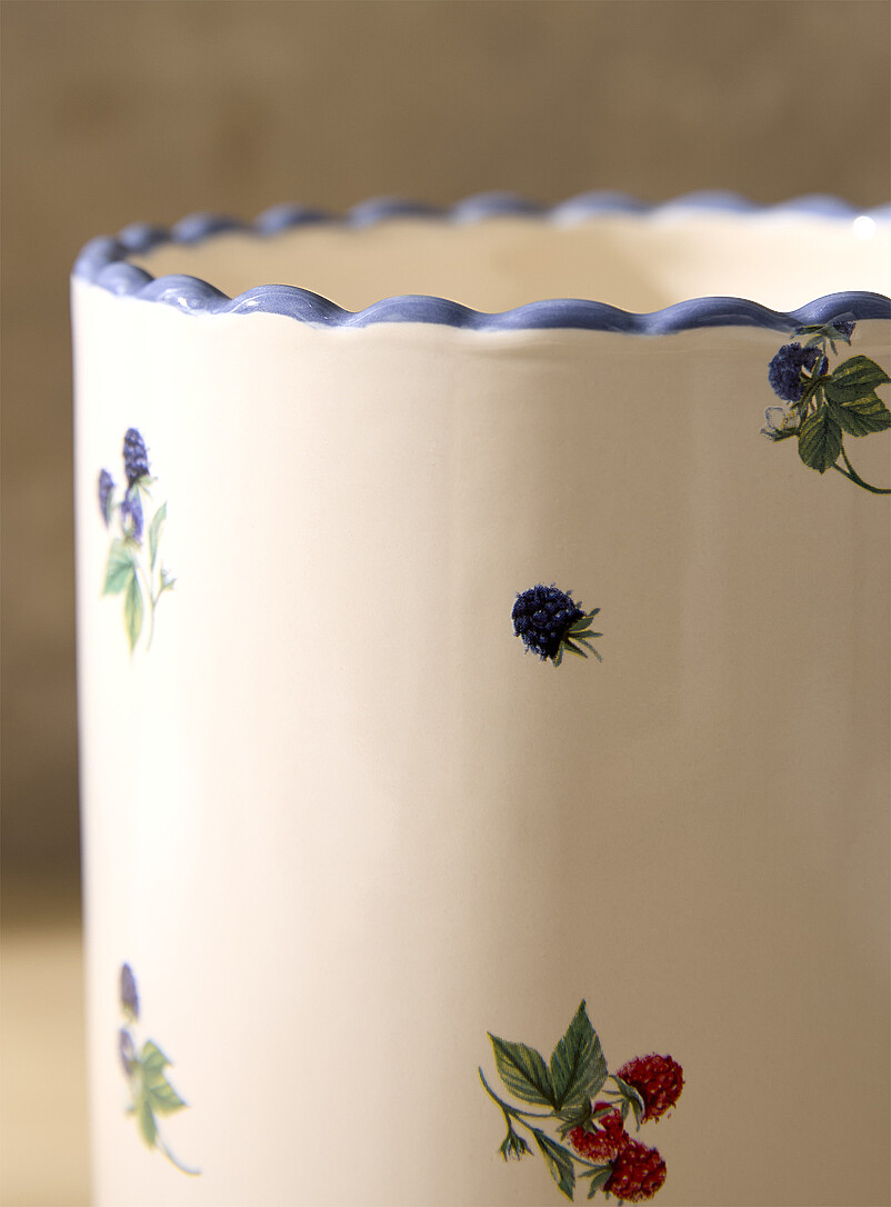 Simons Maison: Le porte-ustensiles motif estival Bleu &agrave; motifs