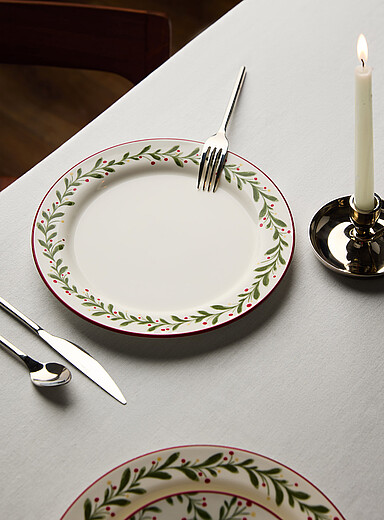 Mistletoe branch dinner plate <b>Christmas Collection</b>