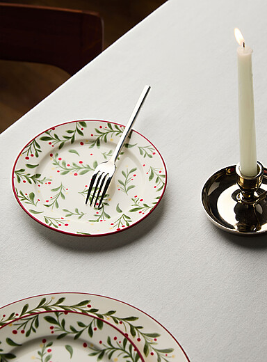 La petite assiette branches de gui <b>Collection de No&euml;l</b>