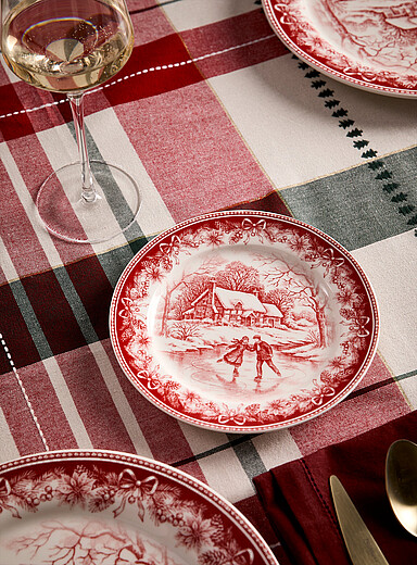 Old-timey skaters small ceramic plate