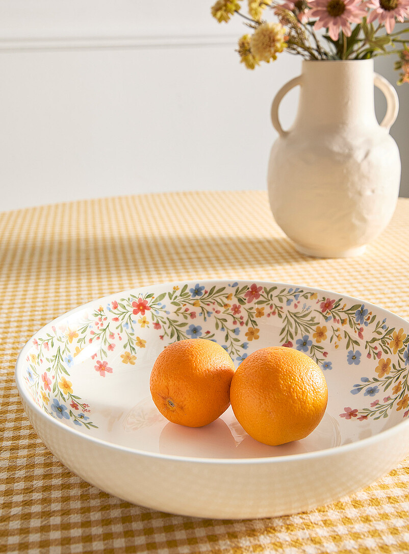 Spring Flowers Large Serving Bowl