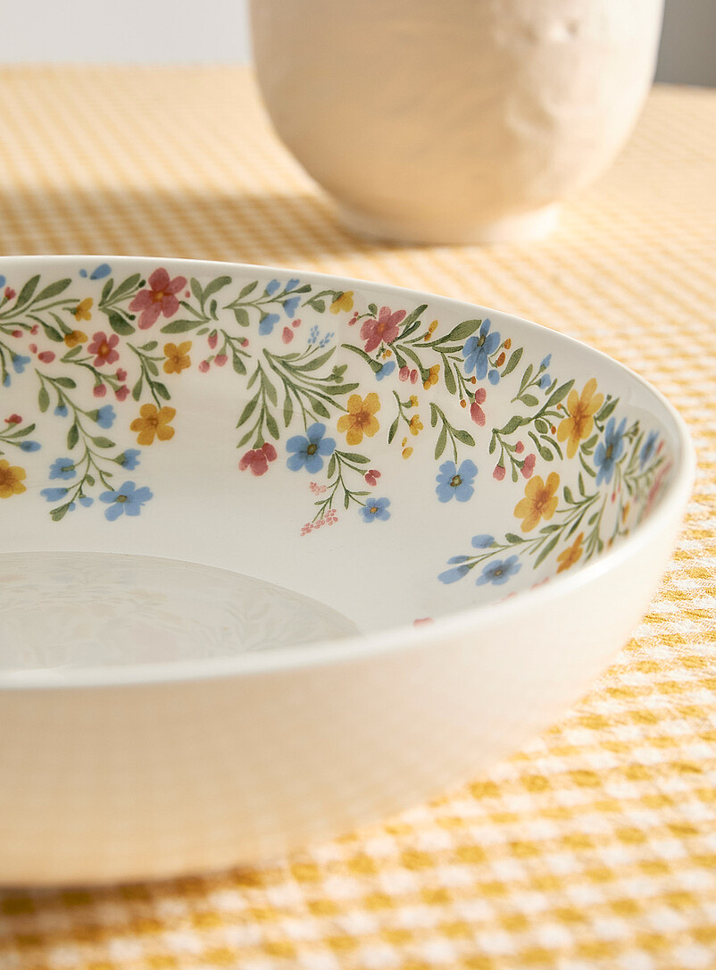 Spring flowers large serving bowl product image 2