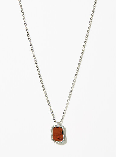 Red jasper pendant necklace | FIVE STUDIOS | Men's Necklaces | Simons