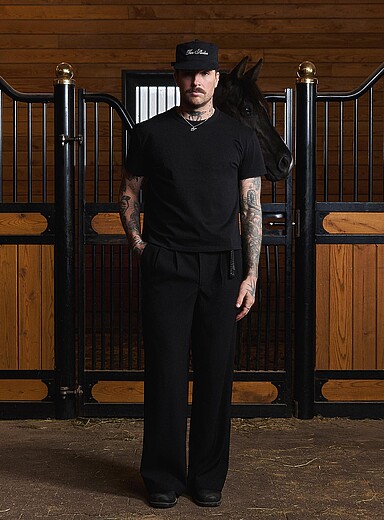 Fluid pleated pant <b>Straight fit</b>