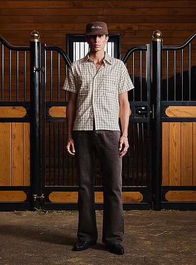 Earthy check shirt