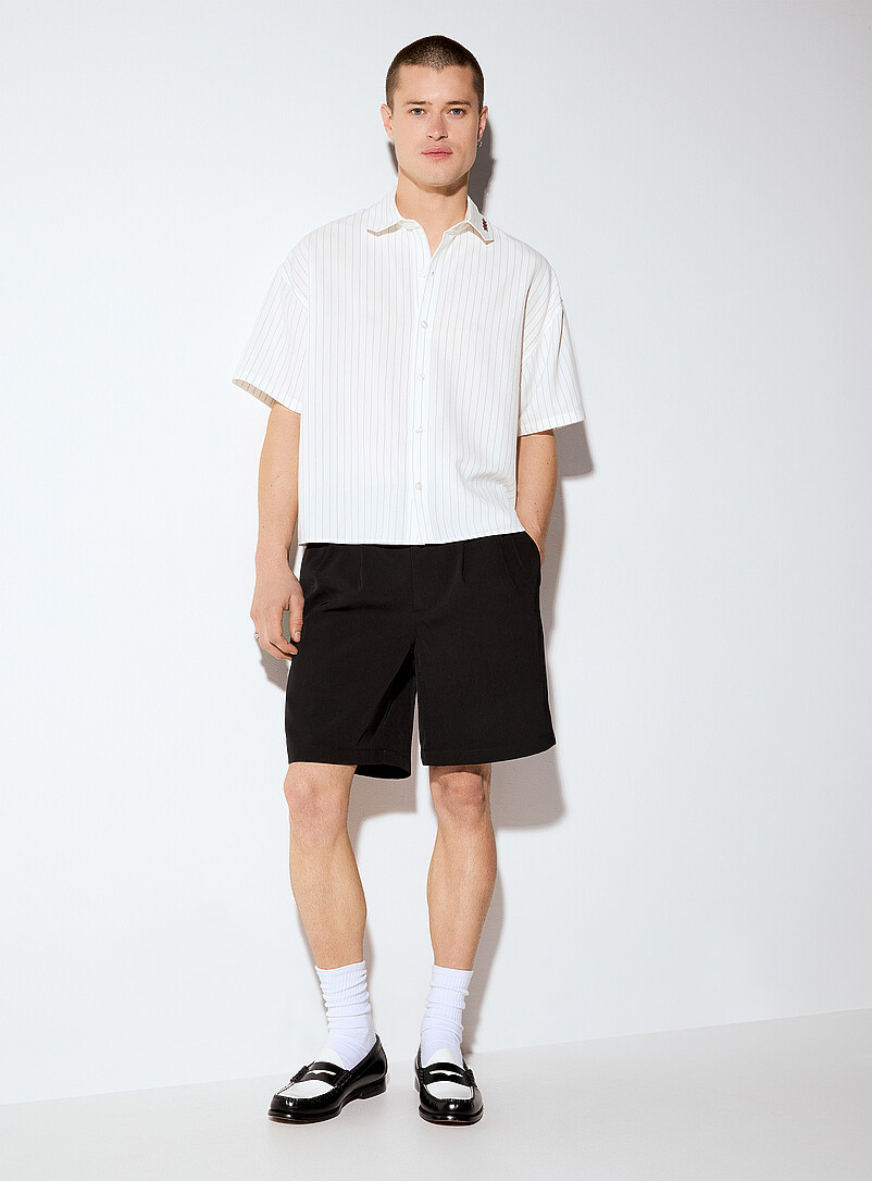 Fluid Pleated Bermudas