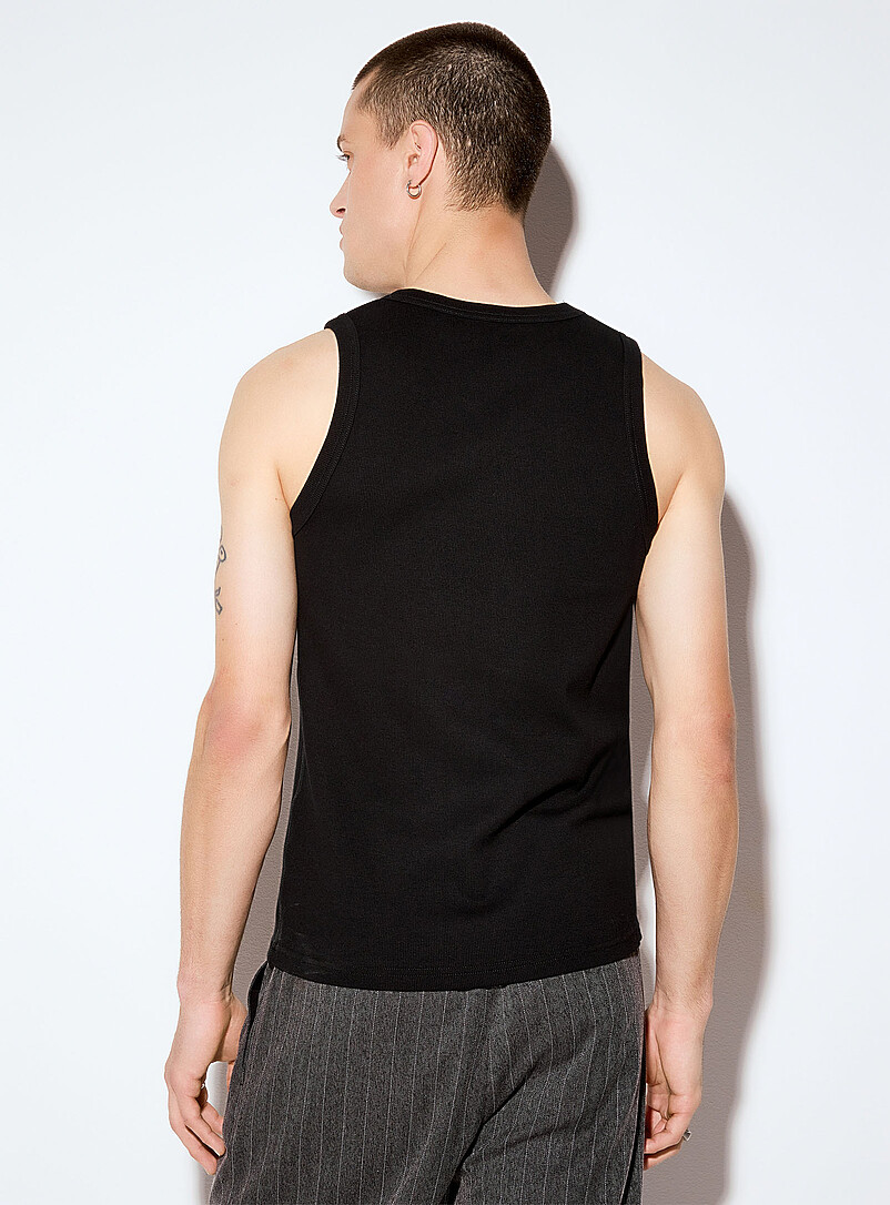Embroidered signature ribbed tank product image 3