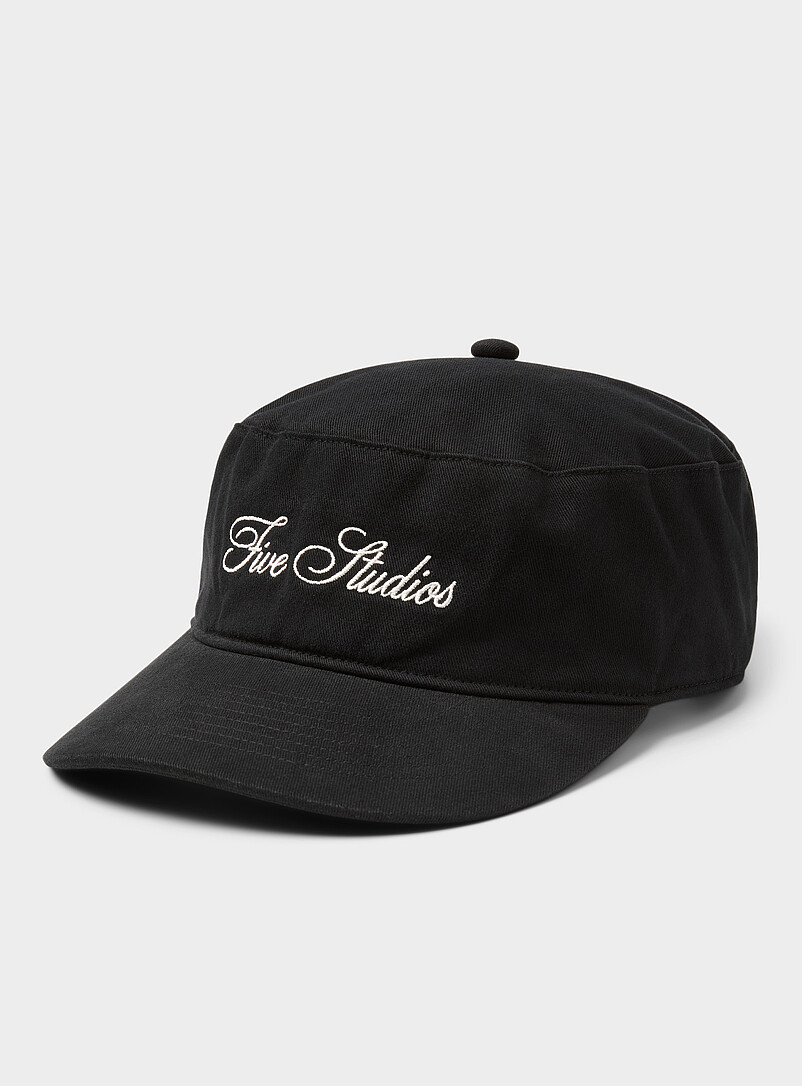 Embroidered logo shallow cap product image (primary)