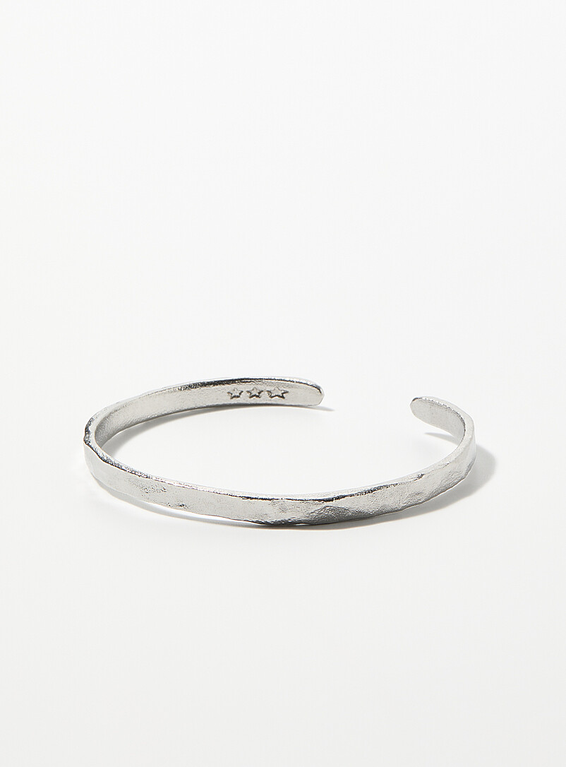 Hammered open bangle bracelet product image (primary)