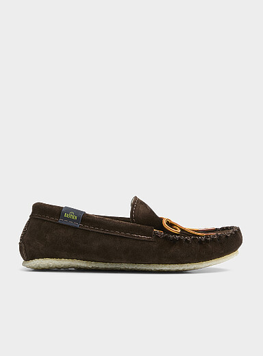 Bastien Industries Brown Nelly suede moccasins Women <b>Made in Canada</b> for women